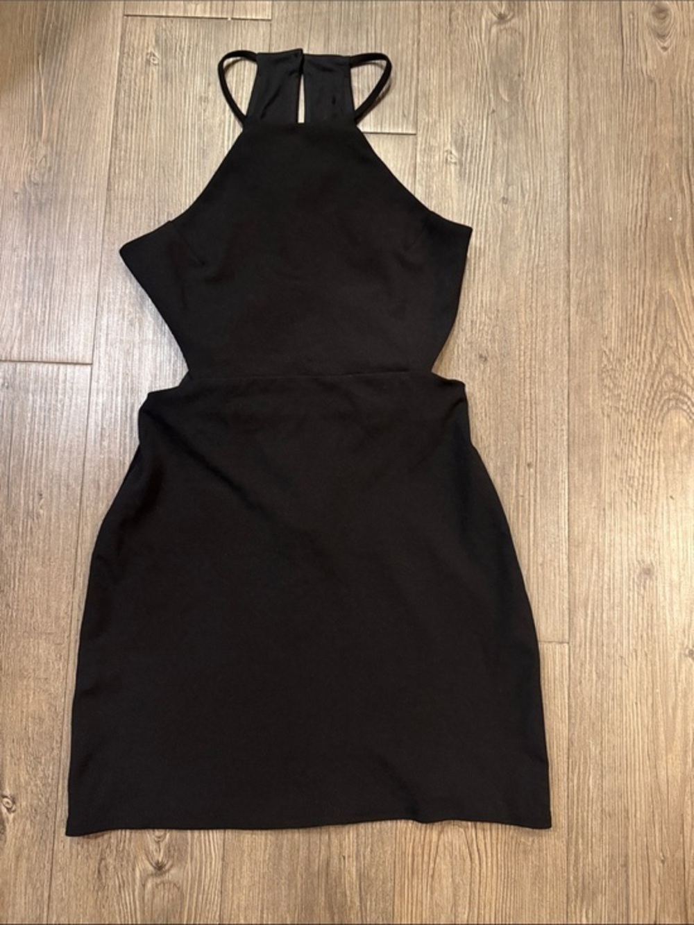 🆕 Express Black Halter Cutout Mini Dress. XS. NWT!!🔥
